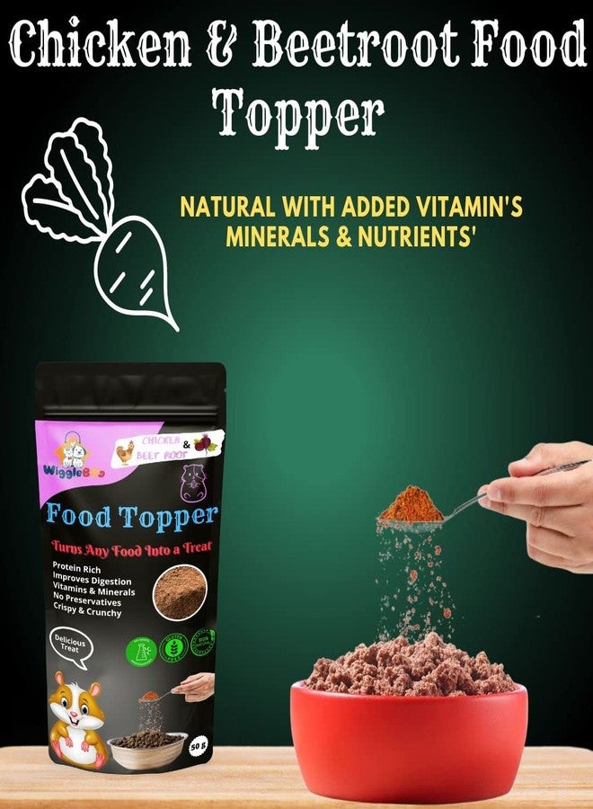 WiggleBoo Magical Hamster Food Topper || Joy of Best Taste || Chicken & Beet Root Flavour || Grain Free & Protein Rich || Super Energy Food || 50g - Image 3